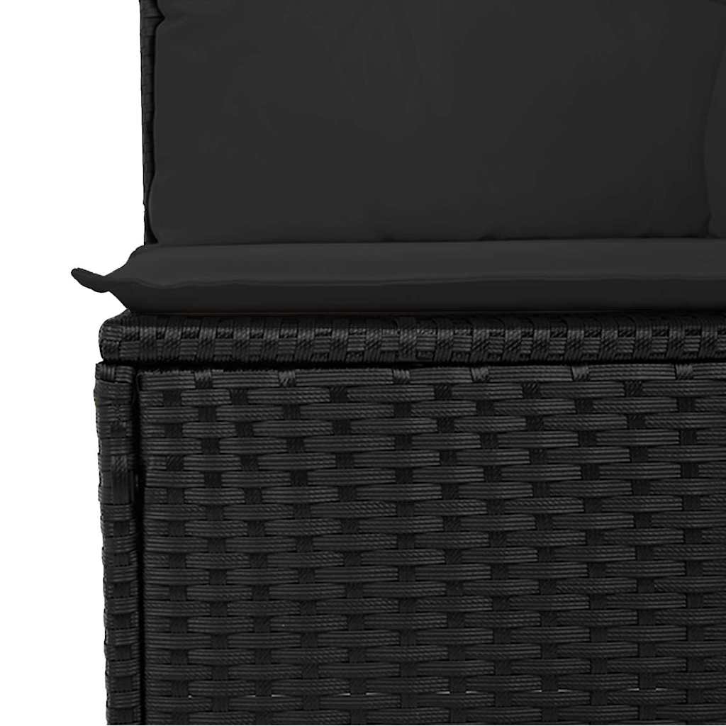 Havesofa Sæt 9 stk. 8-Antal sæder Sort