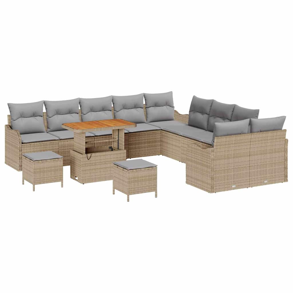 Havesofa Sæt 13 stk. 12-Antal sæder Beige og lys grå