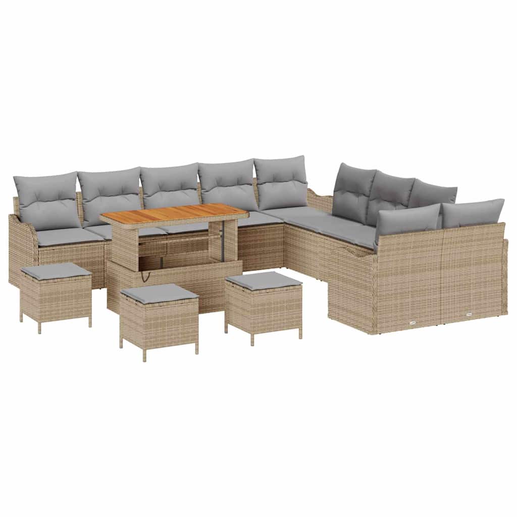 Havesofa Sæt 14 stk. 13-Antal sæder Beige og lys grå