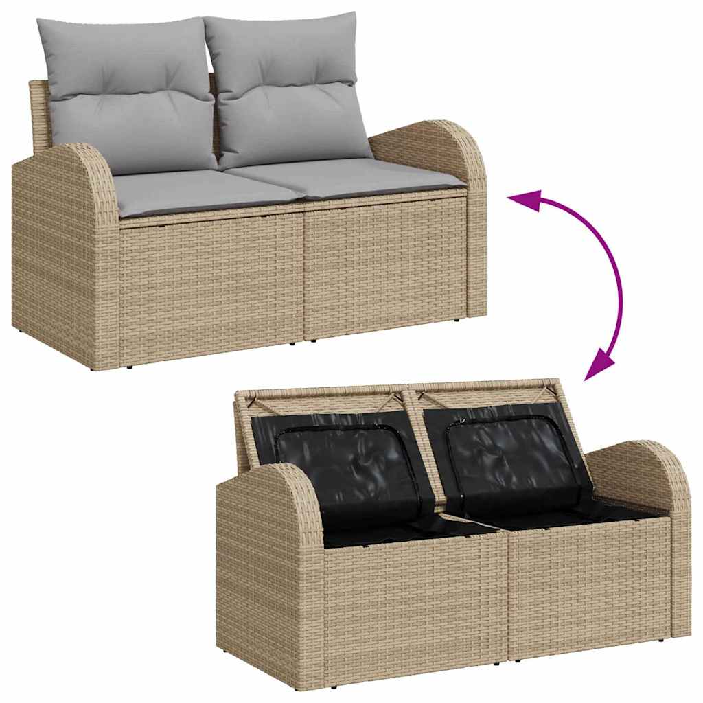 Havesofa Sæt 9 stk. 8-Antal sæder Beige og lys grå