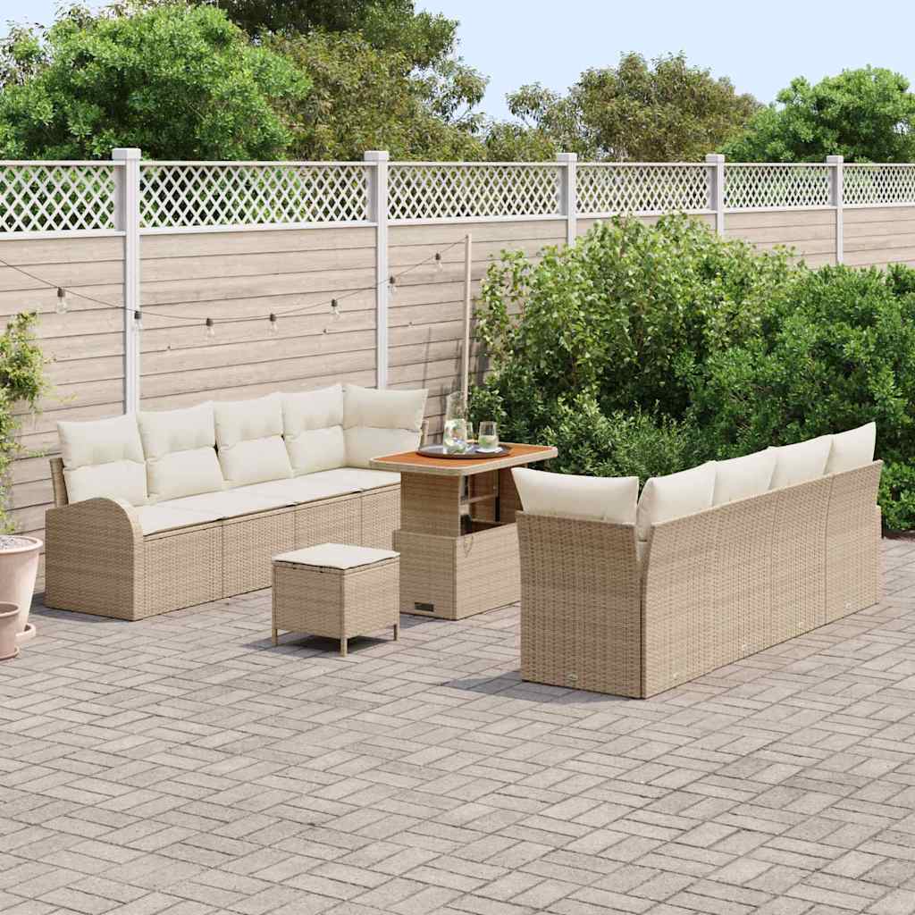 Havesofa Sæt 11 stk. 10-Antal sæder Beige og creme