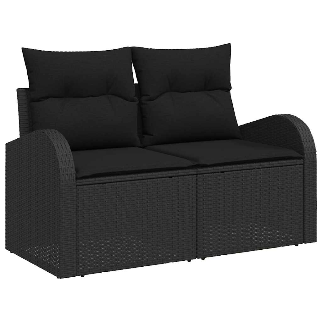 Havesofa Sæt 8 stk. 7-Antal sæder Sort