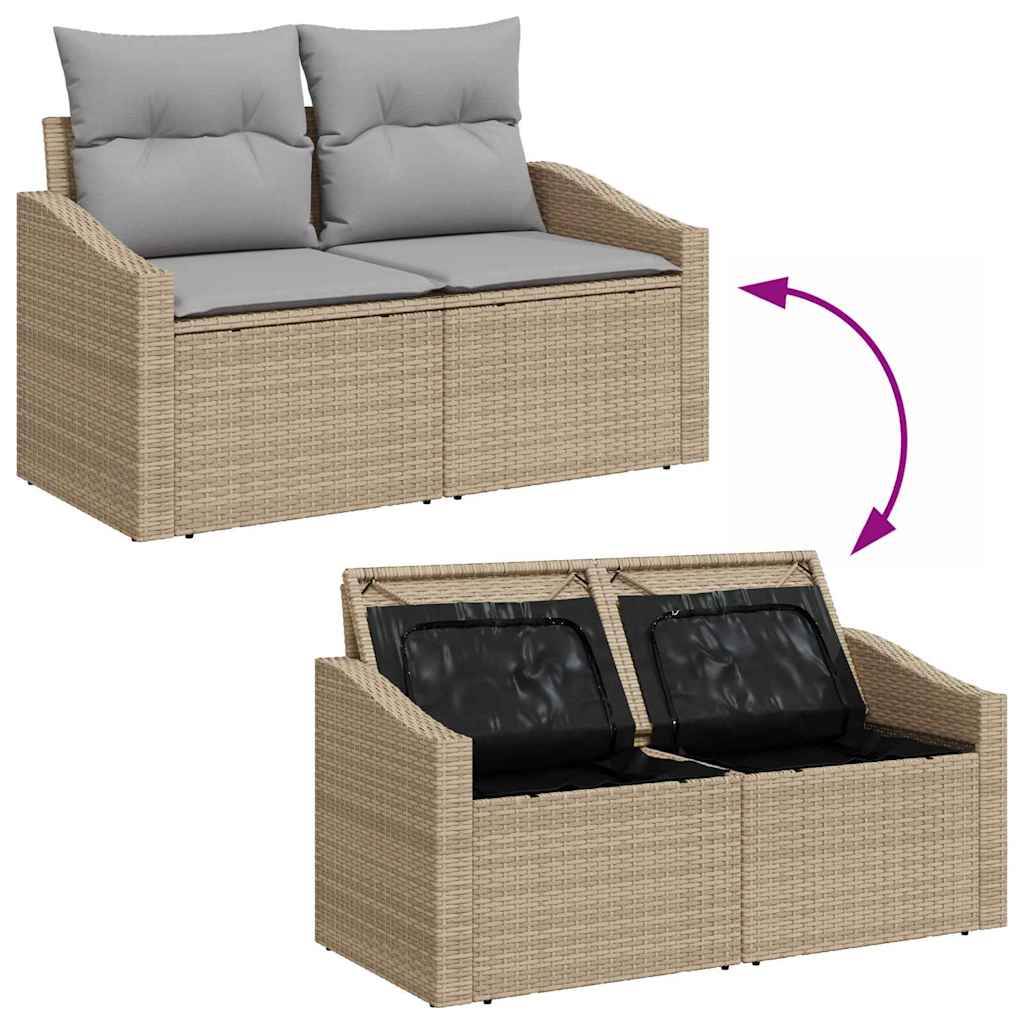 Havesofa Sæt 9 stk. 8-Antal sæder Beige og lys grå