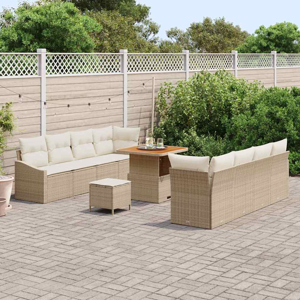 Havesofa Sæt 11 stk. 10-Antal sæder Beige og creme