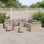 Havesofa Sæt 13 stk. 12-Antal sæder Beige Poly rattan