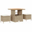 Havesofa Sæt 8 stk. 7-Antal sæder Beige Poly rattan