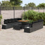 Havesofa Sæt Sort Poly rattan