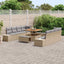 Havesofa Sæt Beige Poly rattan