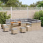 Havesofa Sæt 13 stk. 12-Antal sæder Beige Poly rattan