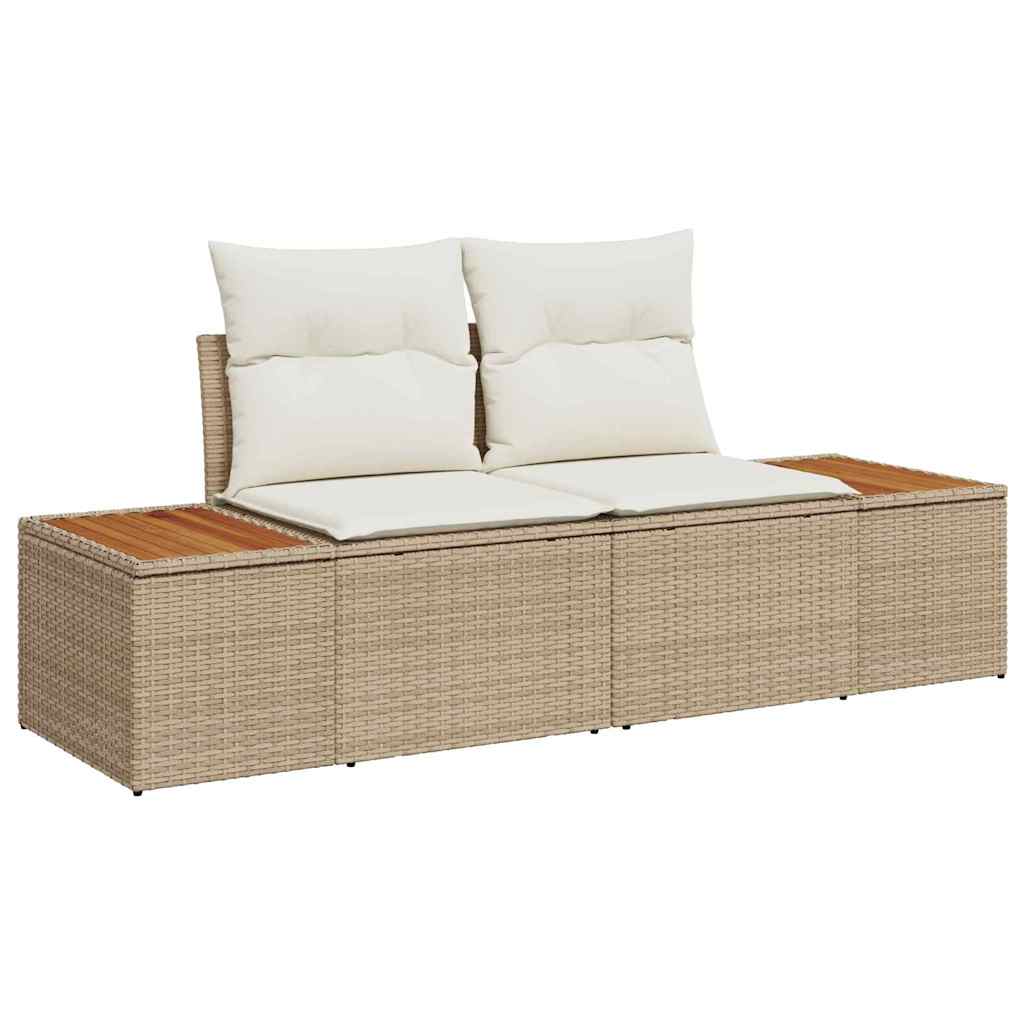 Havesofa Sæt 11 stk. 10-Antal sæder Beige Poly rattan