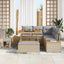 Havesofa Sæt 8 stk. 7-Antal sæder Beige Poly rattan