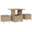 Havesofa Sæt 14 stk. 9-Antal sæder Beige og lys grå polyrattan
