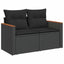 Havesofa Sæt 14 stk. 9-Antal sæder Sort polyrattan