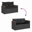 Havesofa Sæt 14 stk. 9-Antal sæder Sort polyrattan