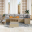 Havesofa Sæt 9 stk. 6-Antal sæder Beige Poly rattan