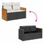 Havesofa Sæt 10 stk. 7-Antal sæder Sort og Cream polyrattan