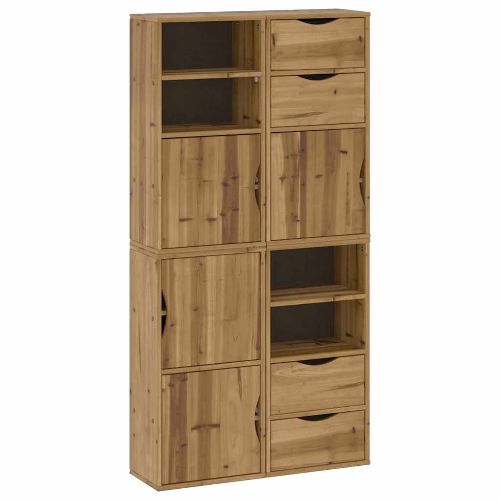 sidekabinetter 4 stk ODDA 40x24x79 cm massivt fyrretræ