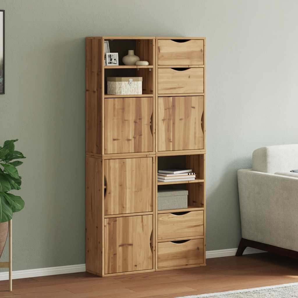 sidekabinetter 4 stk ODDA 40x24x79 cm massivt fyrretræ