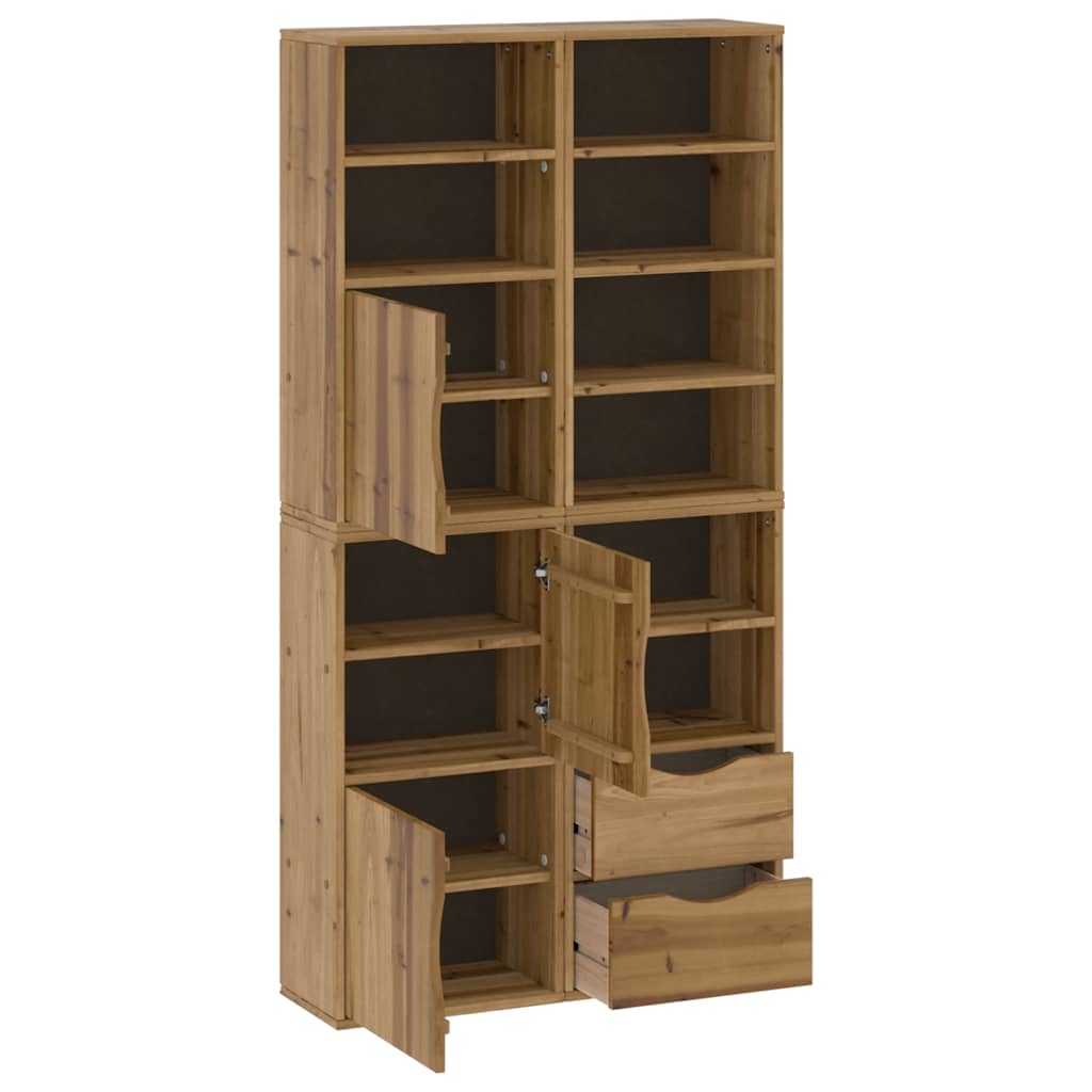 sidekabinetter 4 stk ODDA 40x24x79 cm massivt fyrretræ