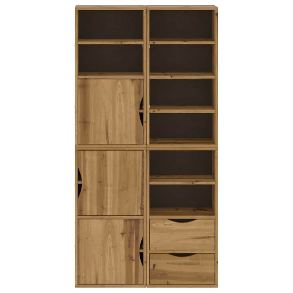 sidekabinetter 4 stk ODDA 40x24x79 cm massivt fyrretræ