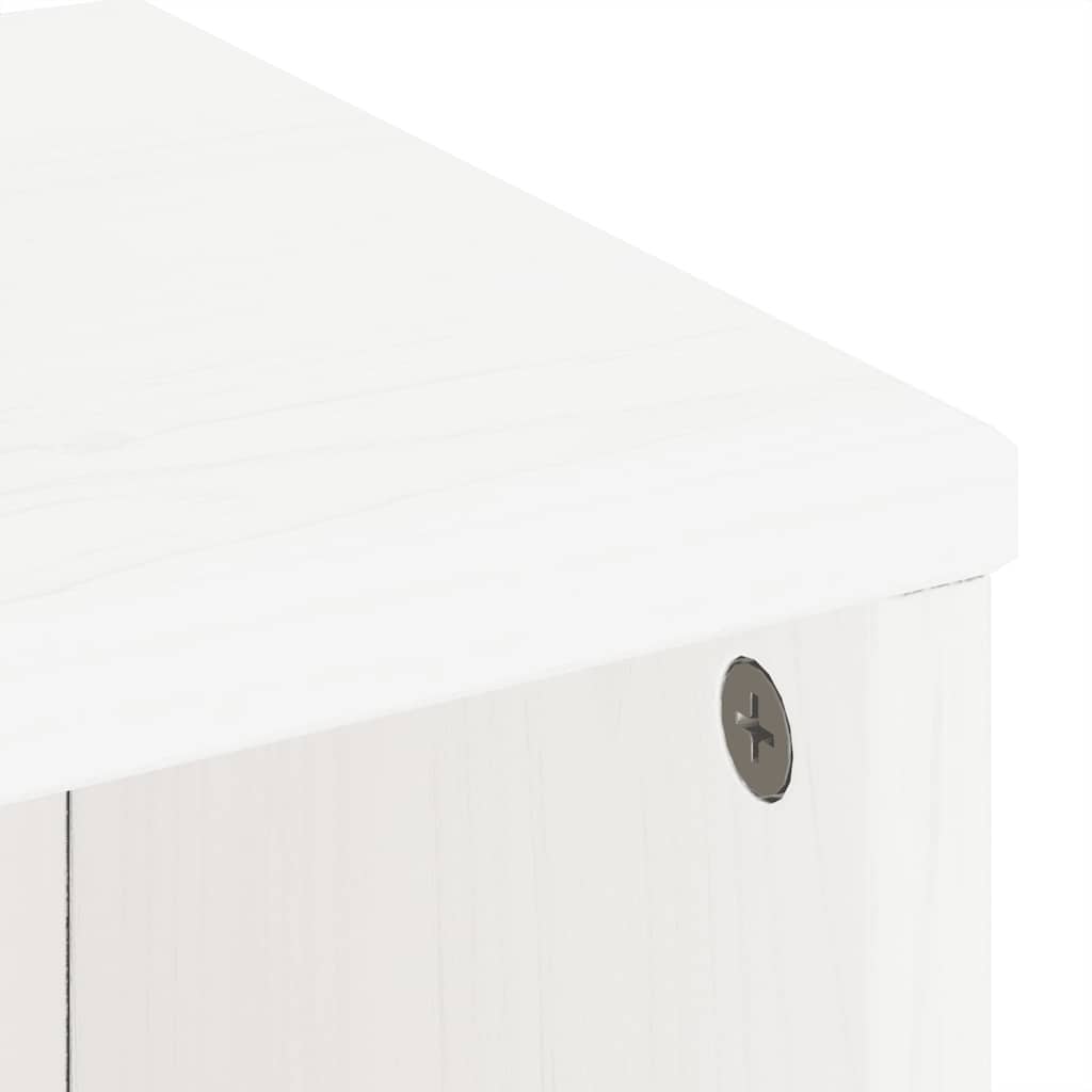 sidekabinetter 4 stk ODDA 40x24x79 cm massivt fyrretræ hvid