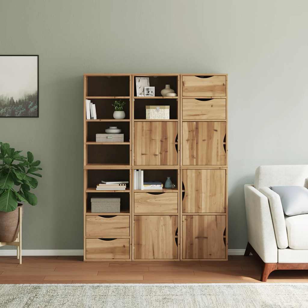 sidekabinetter 6 stk ODDA 40x24x79 cm massivt fyrretræ