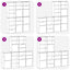 sidekabinetter 6 stk ODDA 40x24x79 cm massivt fyrretræ