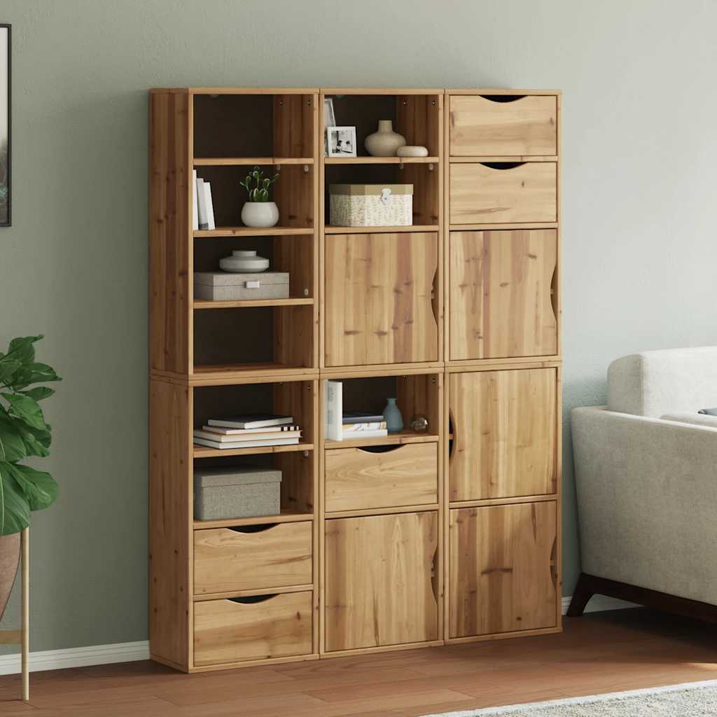 sidekabinetter 6 stk ODDA 40x24x79 cm massivt fyrretræ
