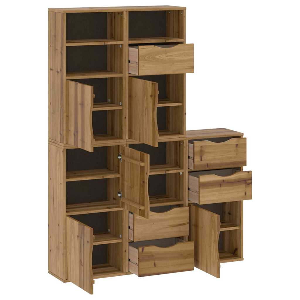 sidekabinetter 5 stk ODDA 40x24x79 cm massivt fyrretræ