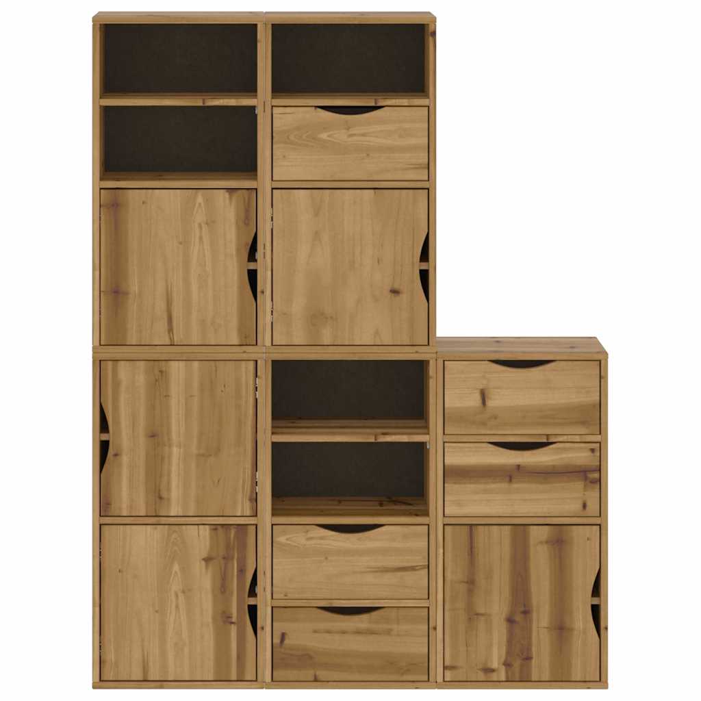 sidekabinetter 5 stk ODDA 40x24x79 cm massivt fyrretræ