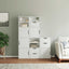 sidekabinetter 5 stk ODDA 40x24x79 cm massivt fyrretræ hvid