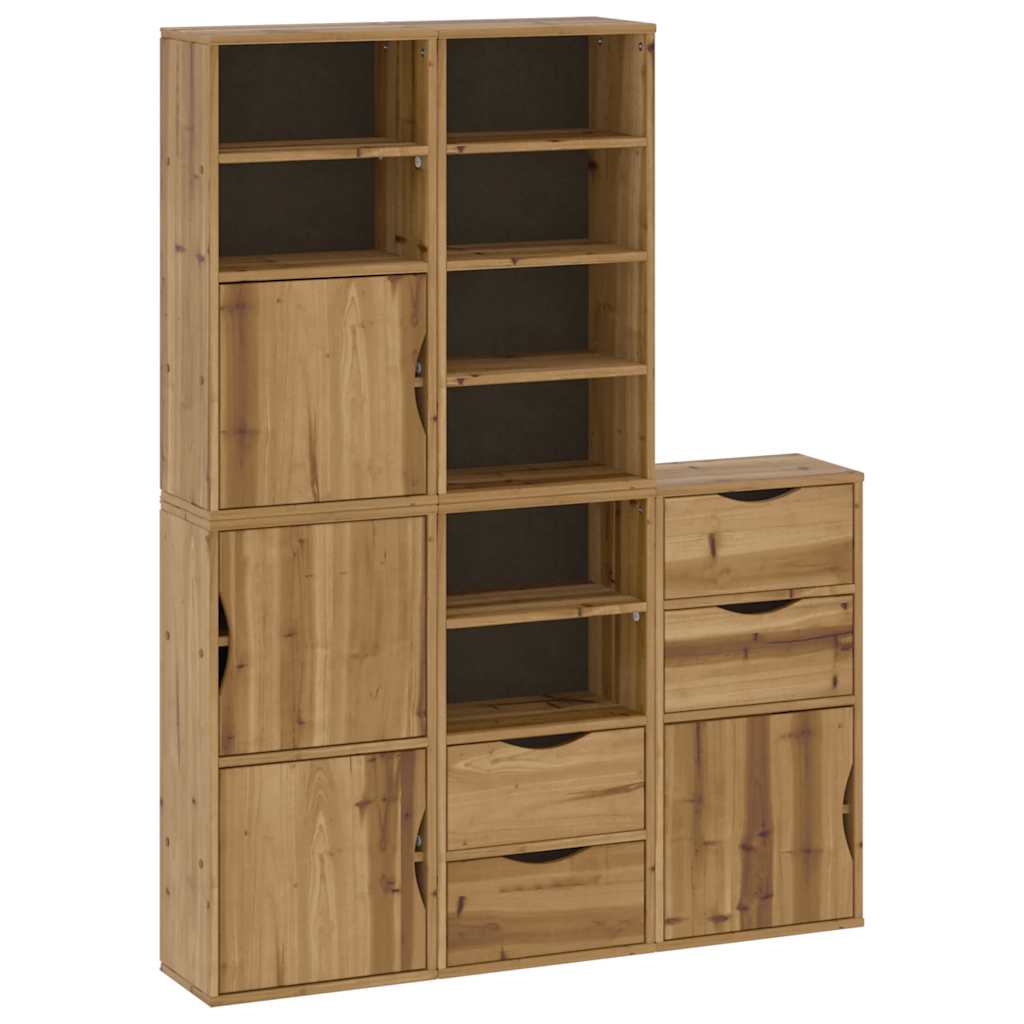 sidekabinetter 5 stk ODDA 40x24x79 cm massivt fyrretræ