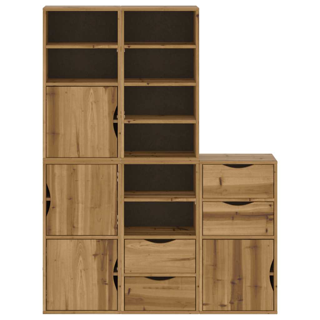 sidekabinetter 5 stk ODDA 40x24x79 cm massivt fyrretræ