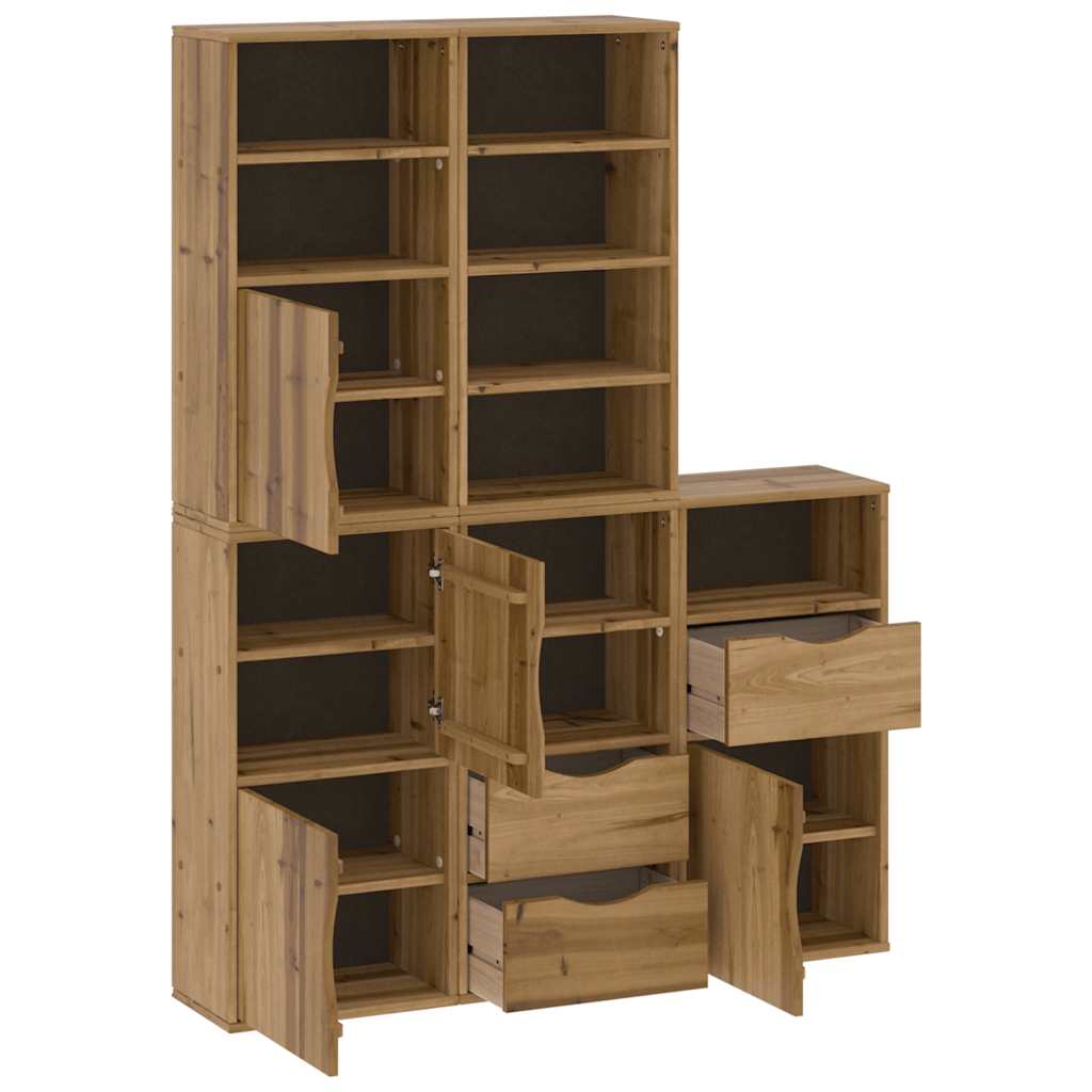 sidekabinetter 5 stk ODDA 40x24x79 cm massivt fyrretræ
