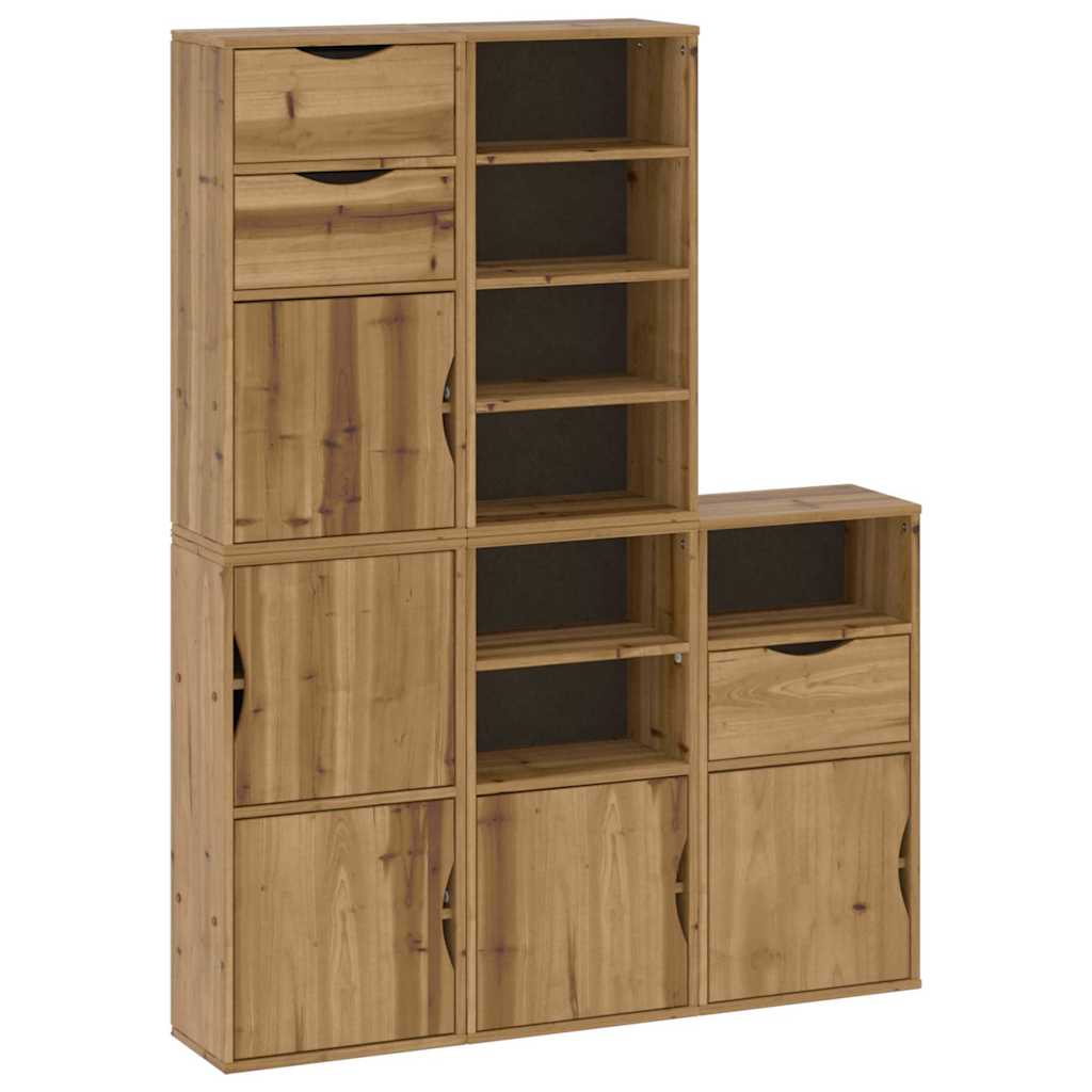 sidekabinetter 5 stk ODDA 40x24x79 cm massivt fyrretræ