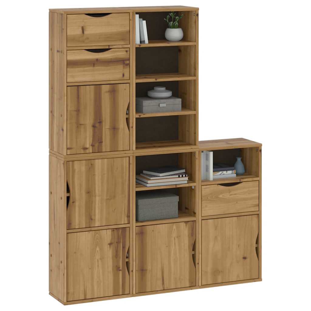 sidekabinetter 5 stk ODDA 40x24x79 cm massivt fyrretræ