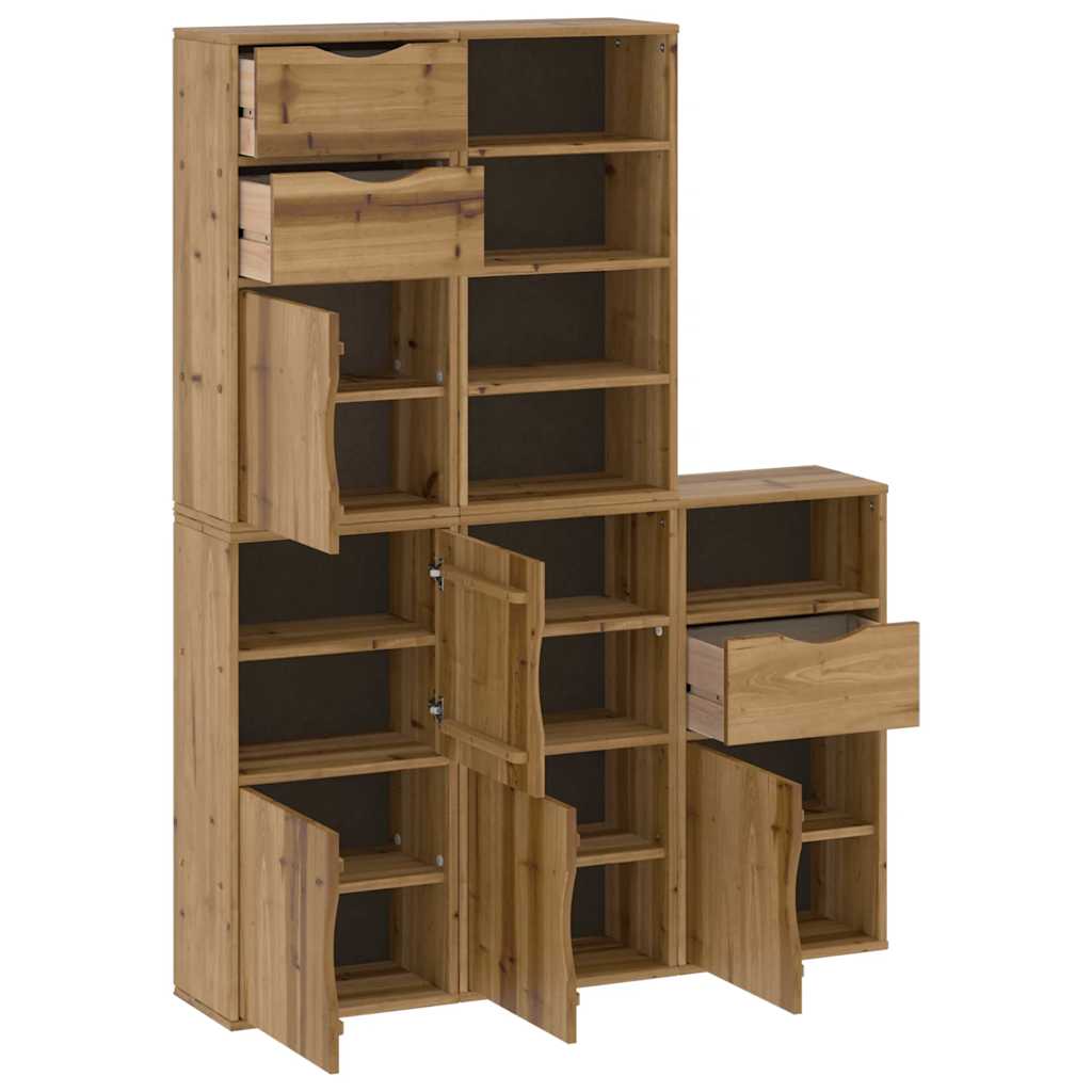 sidekabinetter 5 stk ODDA 40x24x79 cm massivt fyrretræ