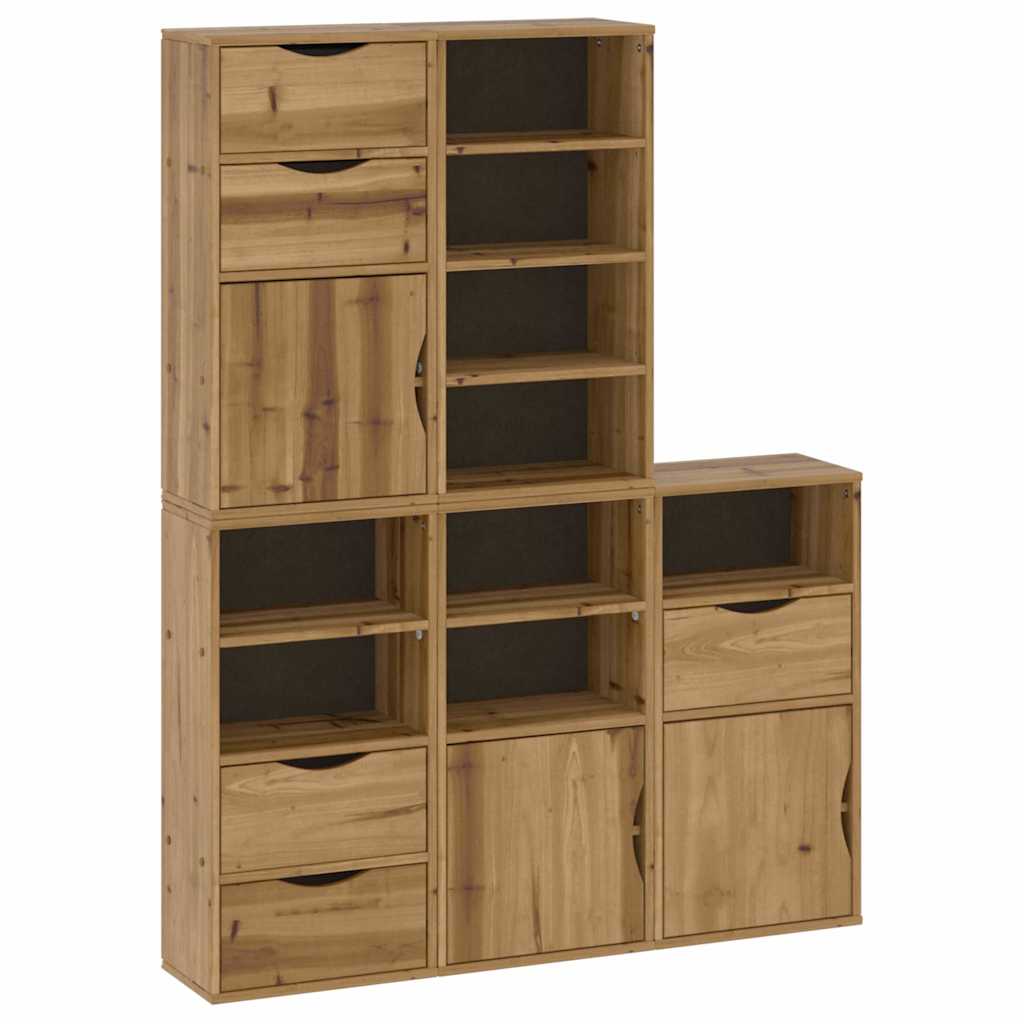 sidekabinetter 5 stk ODDA 40x24x79 cm massivt fyrretræ