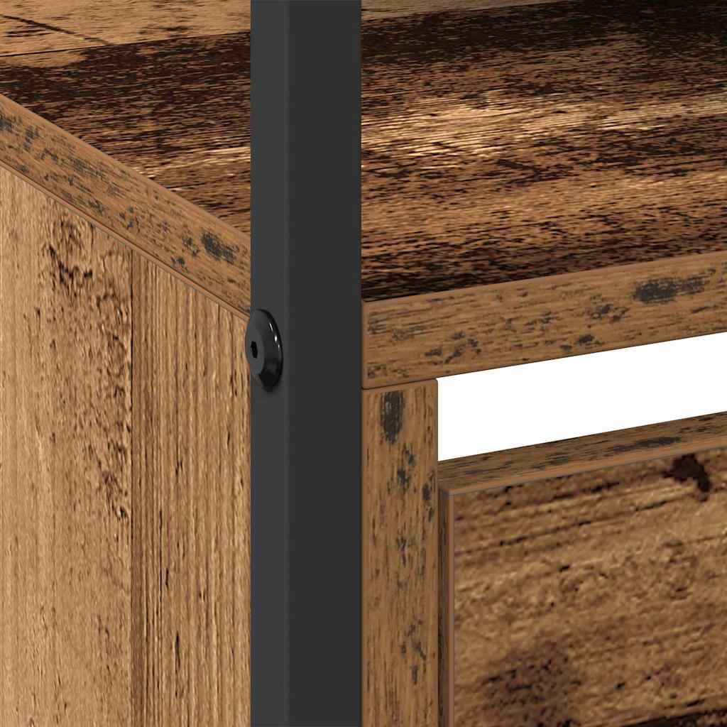 Sko skab 100 x 34 x 112 cm Konstrueret træ Gammelt træ