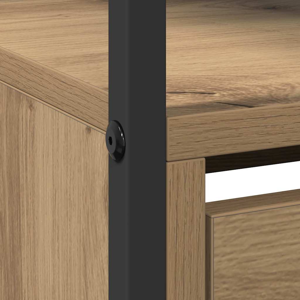 Sko skab 100 x 34 x 112 cm Konstrueret træ Artisan-eg