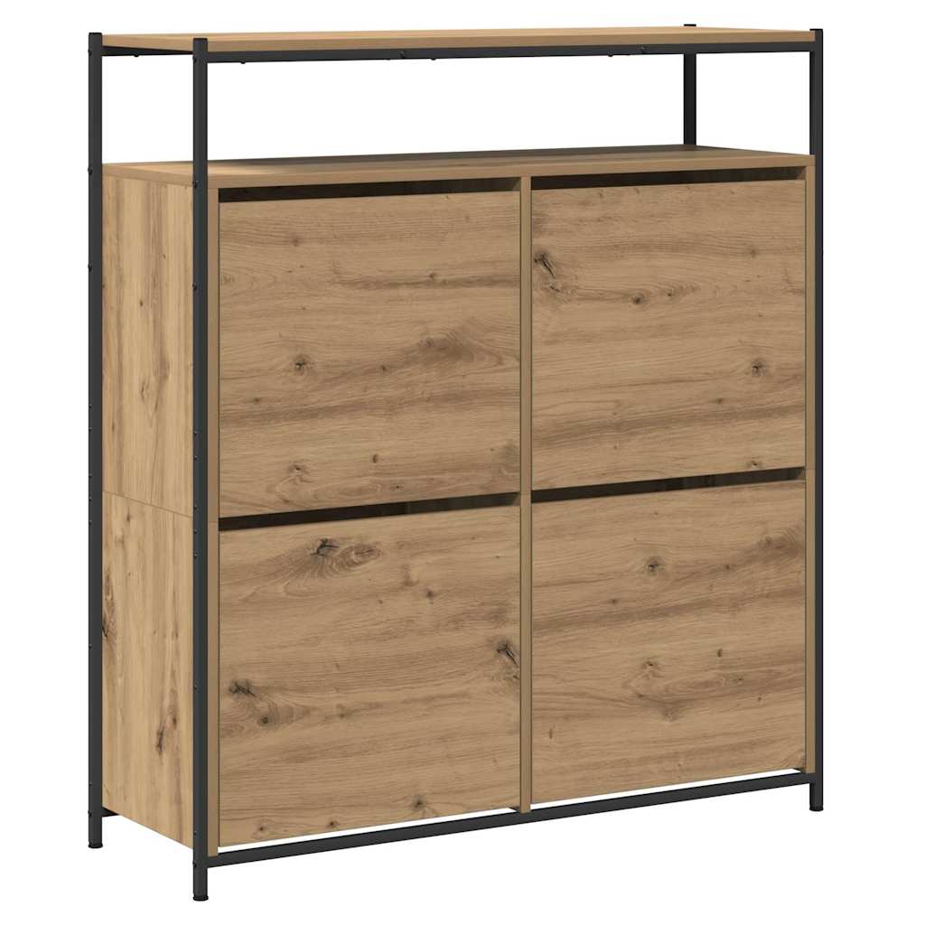 Sko skab 100 x 34 x 112 cm Konstrueret træ Artisan-eg