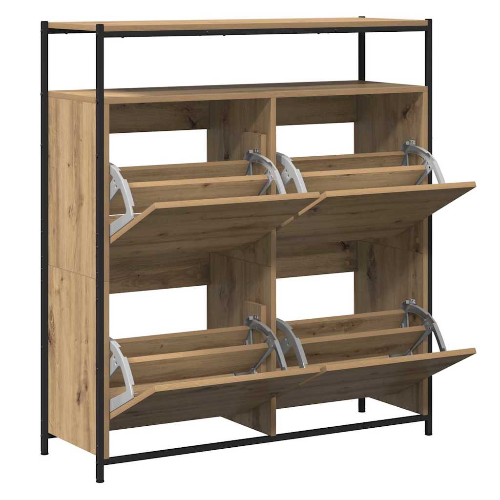 Sko skab 100 x 34 x 112 cm Konstrueret træ Artisan-eg