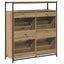 Sko skab 100 x 34 x 112 cm Konstrueret træ Artisan-eg