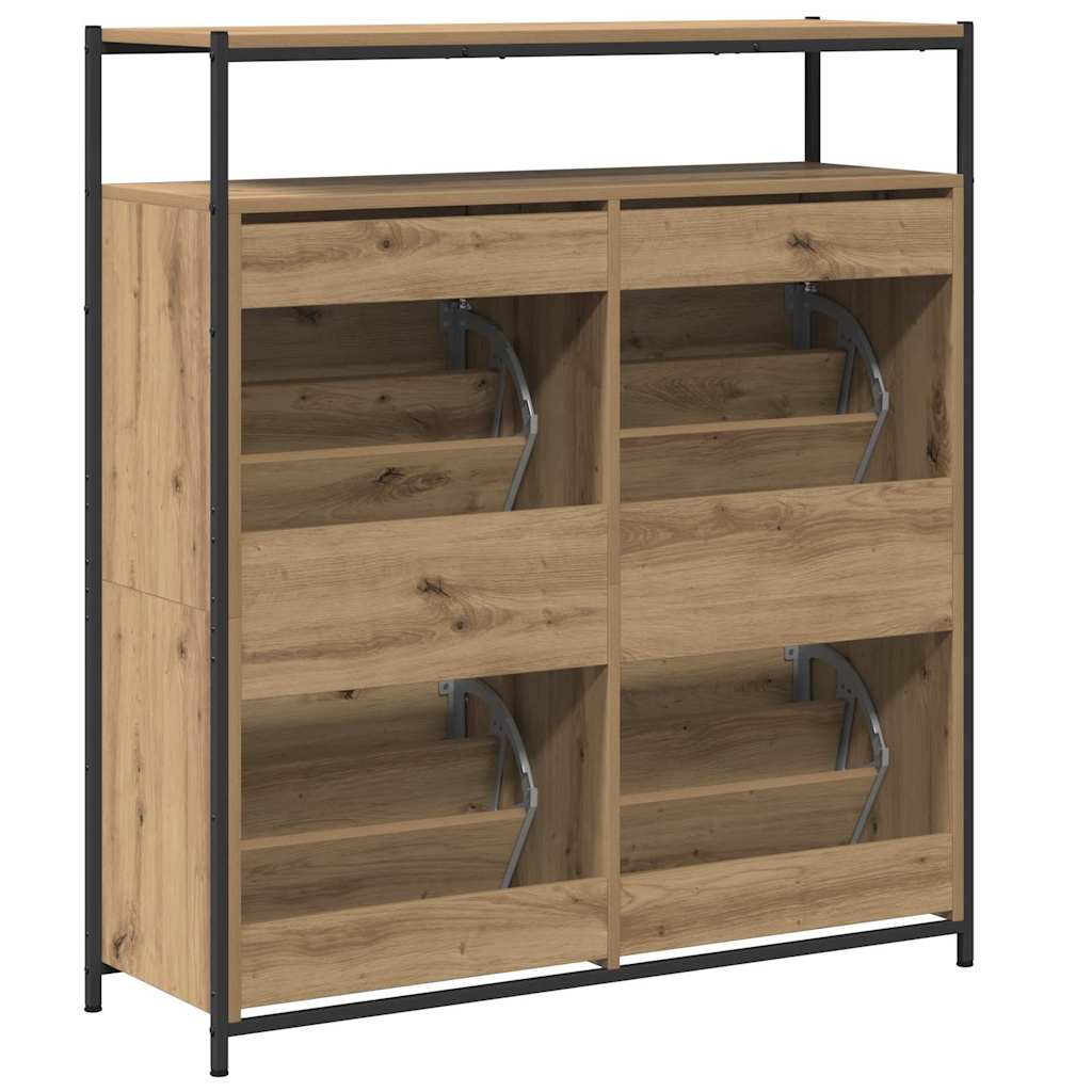 Sko skab 100 x 34 x 112 cm Konstrueret træ Artisan-eg