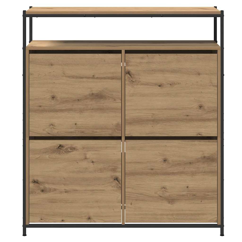 Sko skab 100 x 34 x 112 cm Konstrueret træ Artisan-eg