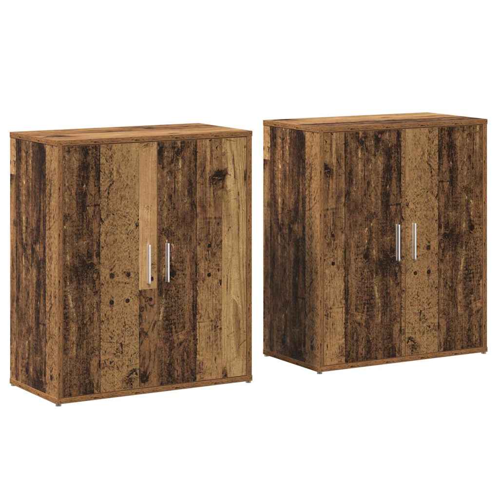 Sideboard 2 stk. Gammelt træ 60 x 31 x 70 cm Konstrueret træ