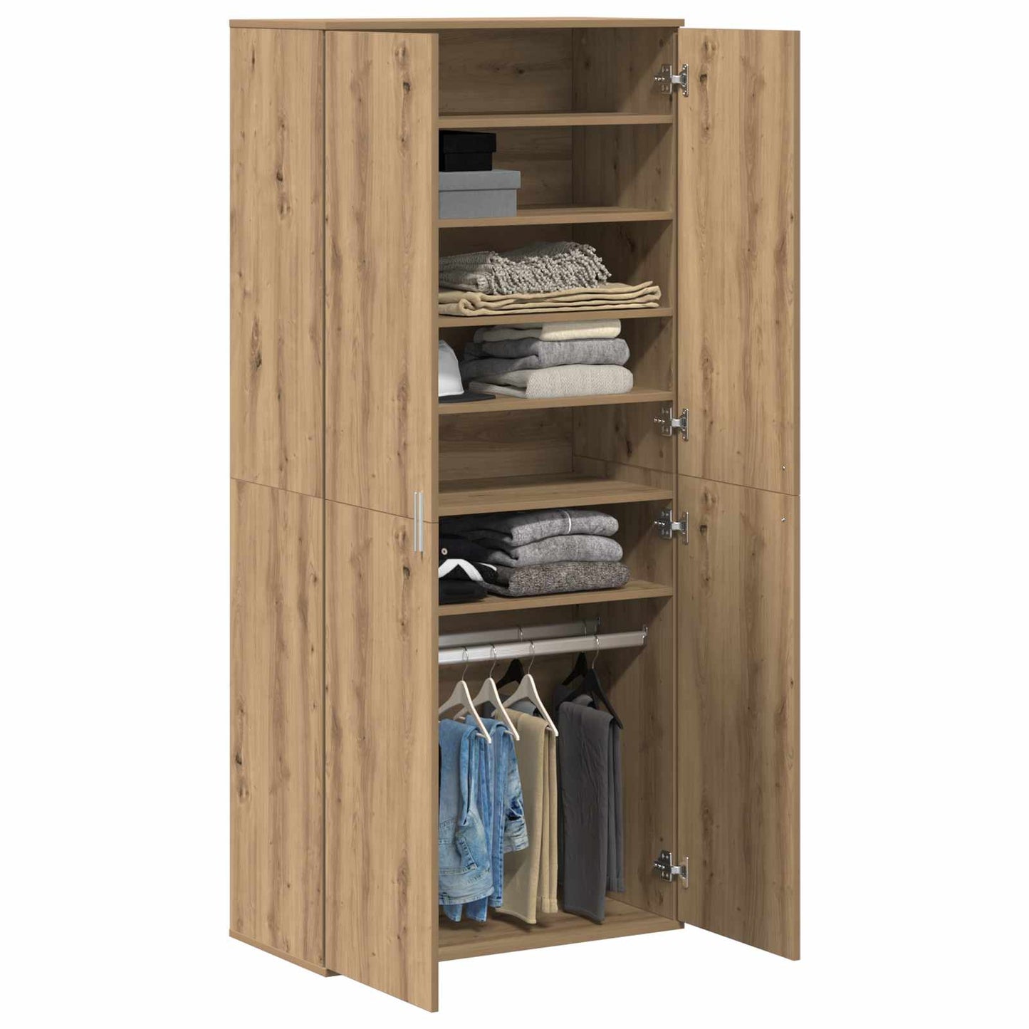 Highboard 80 x 39 x 178 cm Konstrueret træ Artisan-eg