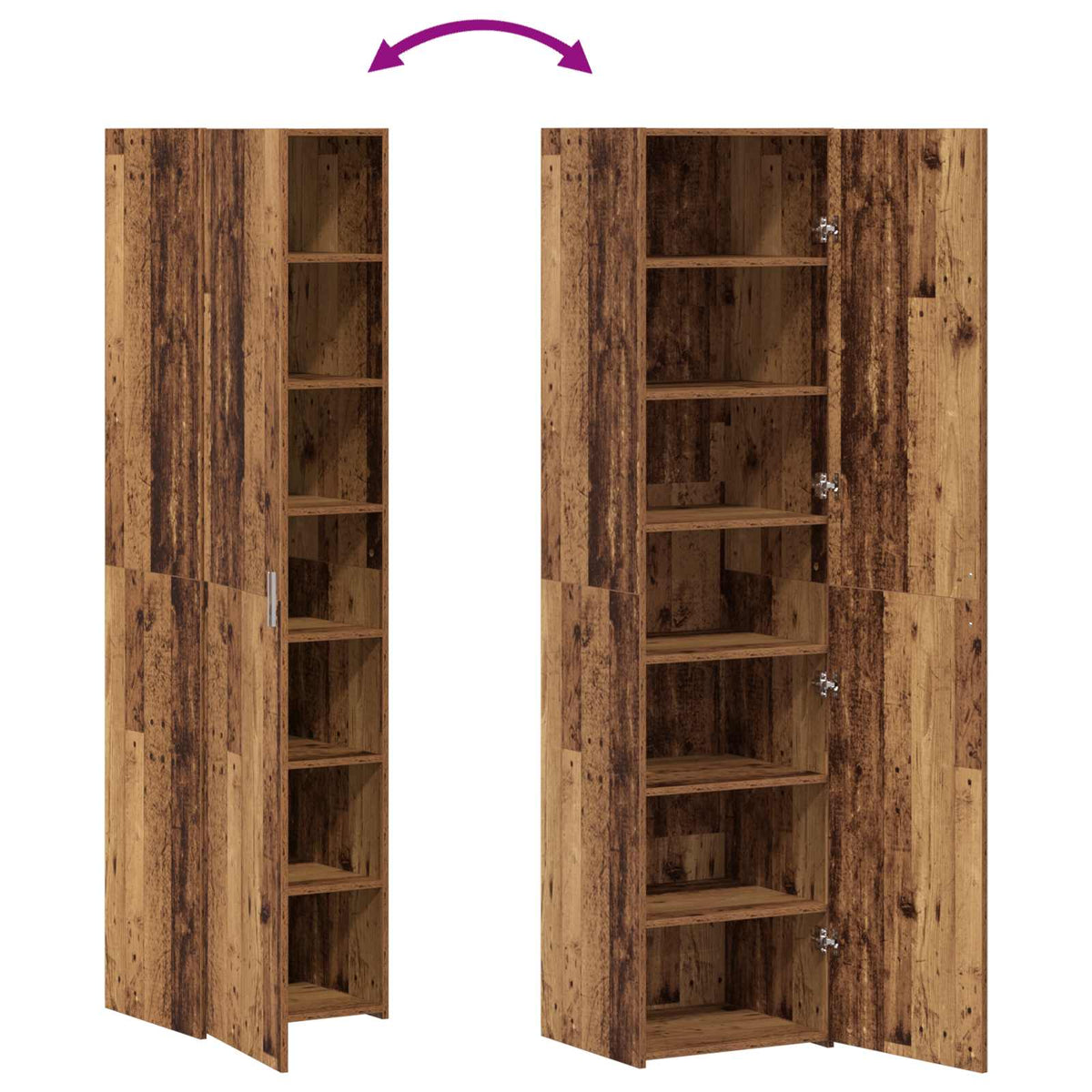 Highboard Gammelt træ 45 x 42,5 x 185 cm