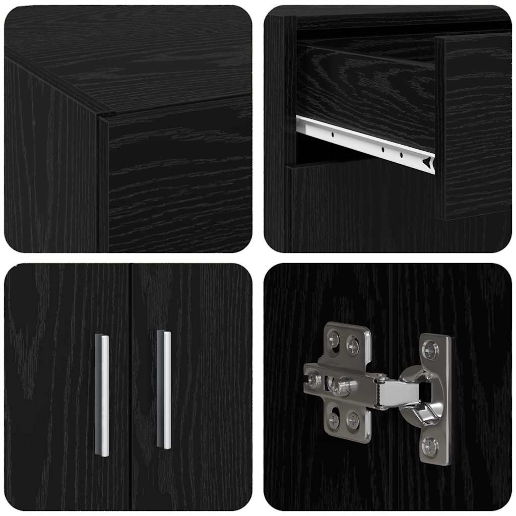 Opbevaringsskab Sort eg 80 x 42,5 x 93 cm