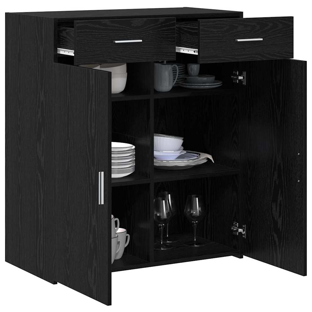 Opbevaringsskab Sort eg 80 x 42,5 x 93 cm